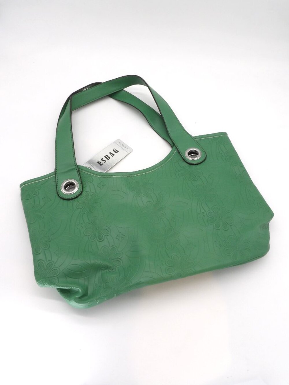 ESBAG Green Embossed Floral Faux Leather Shoulder Bag — NWT